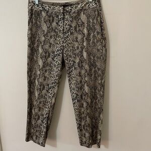Snake Print Dana Buchman Ankle Crop Capri Pants